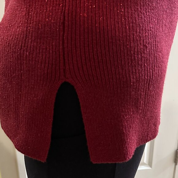 Women's HILARY RADLEY - Women's Red Lurex Sweater Size xl NWOT - Picture 4 of 6